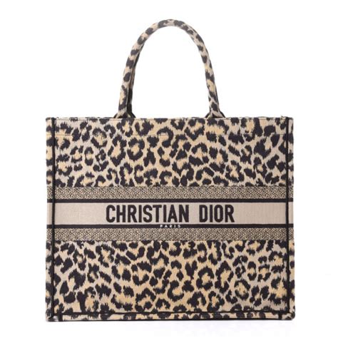 christian dior leopard bag|Christian Dior cloth tote bag.